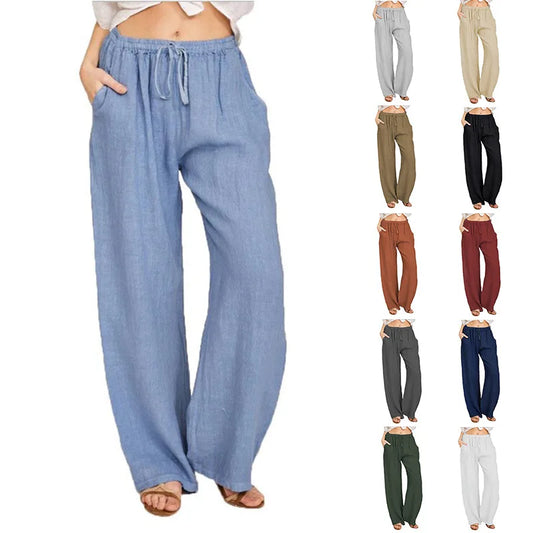 Large Loose Cotton Casual Pants