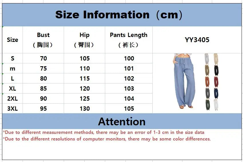 Large Loose Cotton Casual Pants