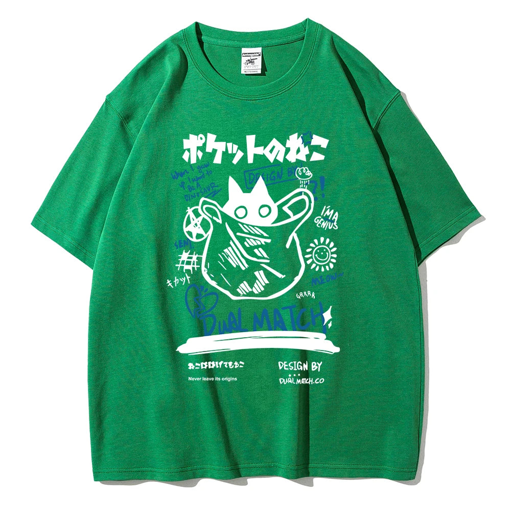 Kawaii Cat Printed Tee