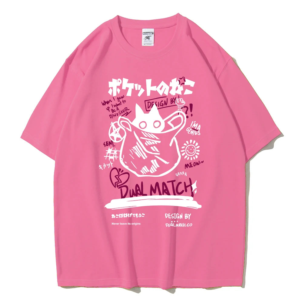 Kawaii Cat Printed Tee