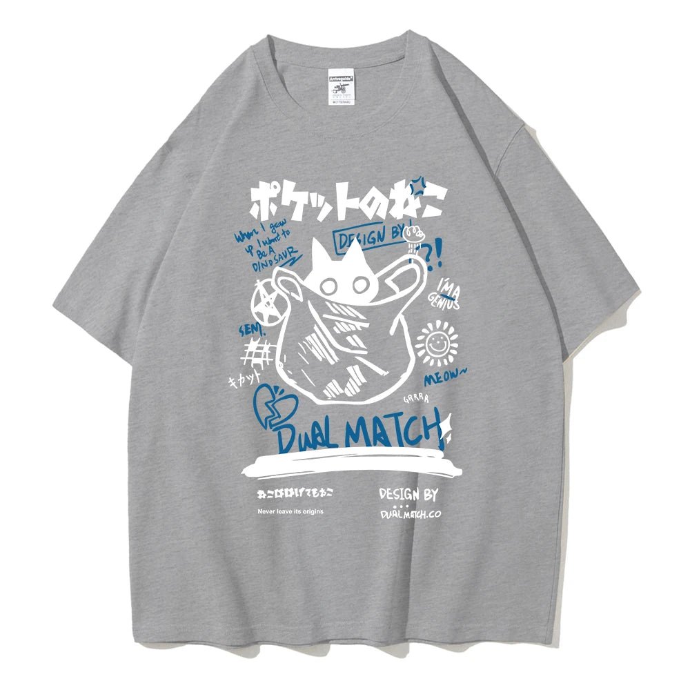 Kawaii Cat Printed Tee