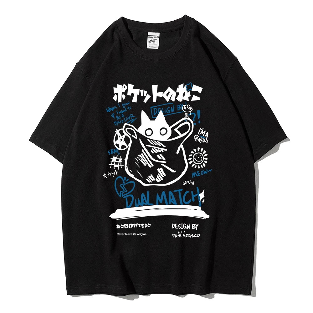 Kawaii Cat Printed Tee